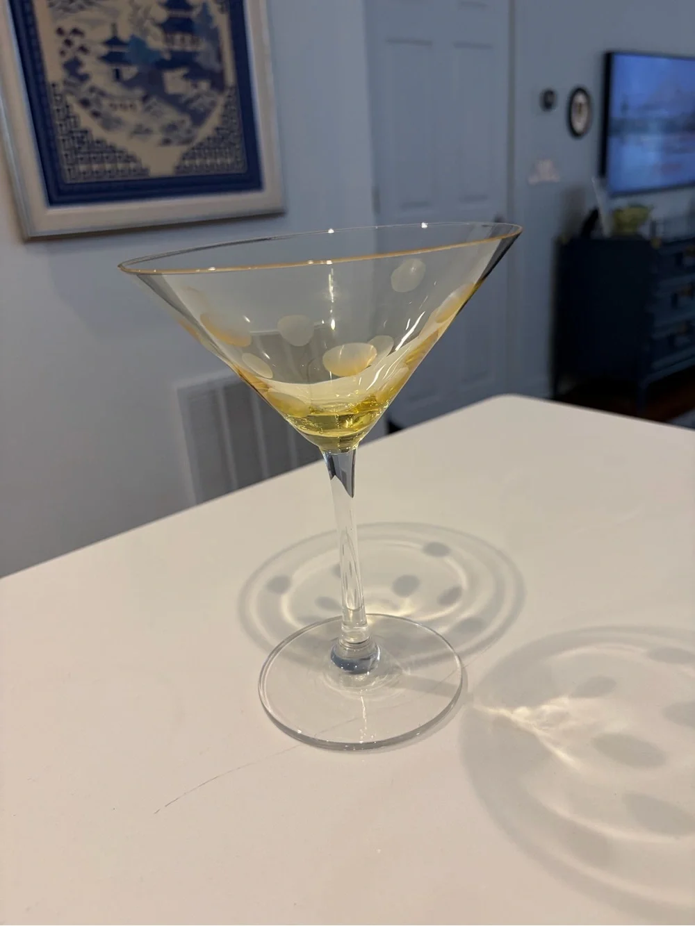 Waterford Marquis Polka Dot Martini Glasses (pink, green and yellow)